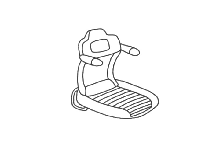 体育器材简笔画 跑步机怎么画-图3