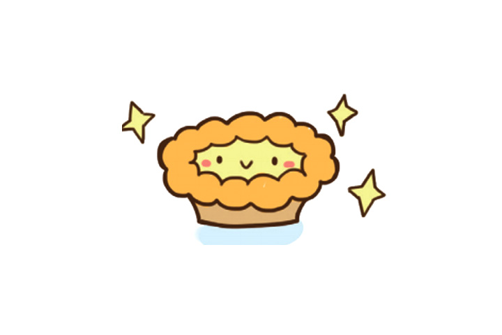 简单的蛋挞怎么画