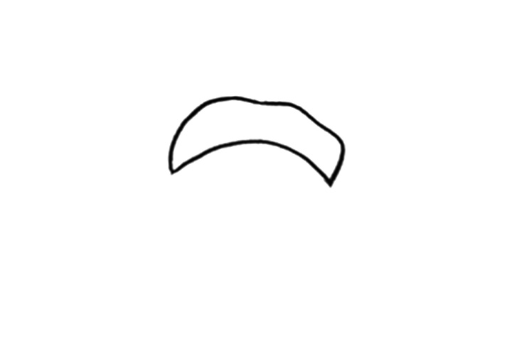 帽子简笔画大全 有檐贝雷帽-图1