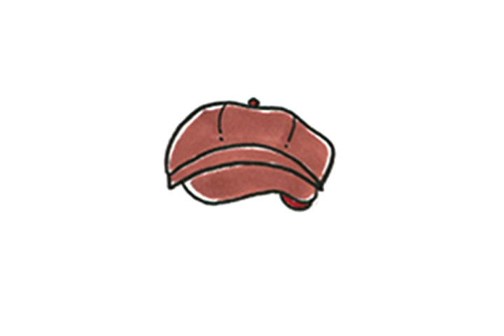 帽子简笔画大全 有檐贝雷帽