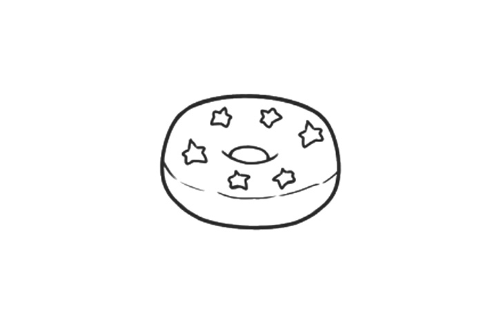 步骤3：画出上面的糖粒。