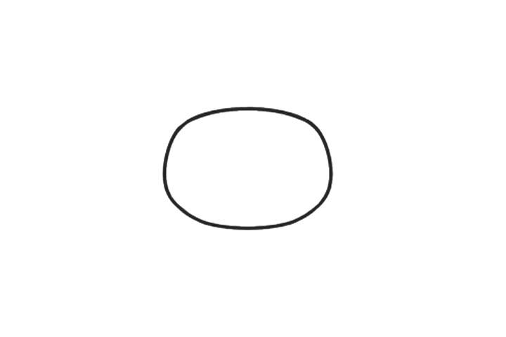 步骤1：先画出外轮廓。