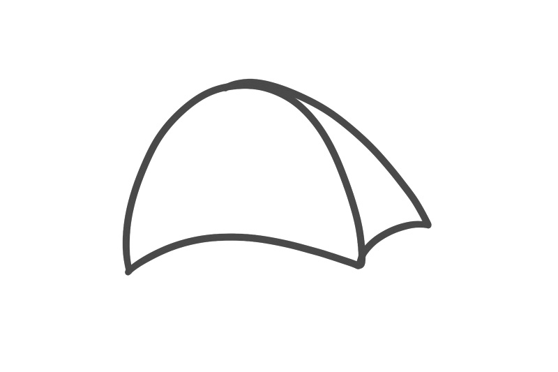 春天简笔画素材 简单帐篷怎么画-图2