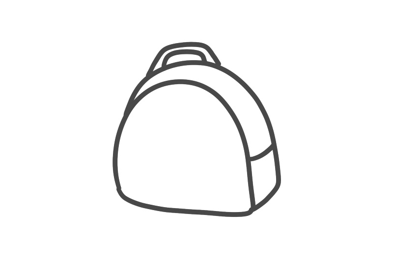 春天简笔画素材 春游背包怎么画-图3