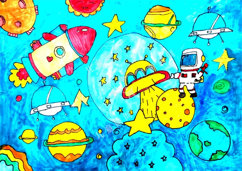 儿童创意作品-太空