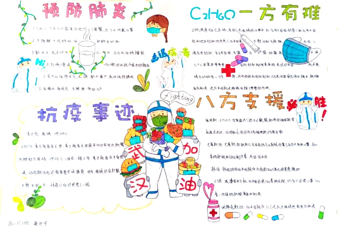 9张关于防疫抗疫的手抄报一等奖-图9