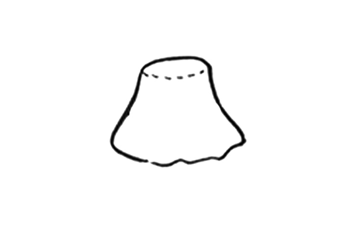 步骤2：画出帽子的轮廓。