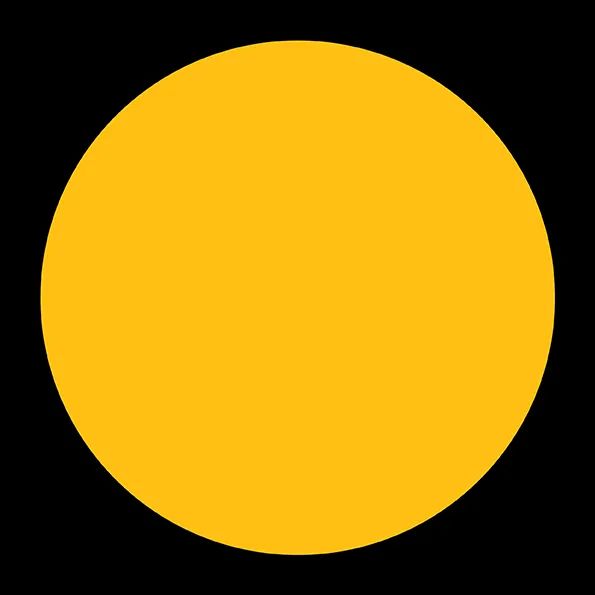 步骤1：首先我们剪一个圆形的黄色卡纸。