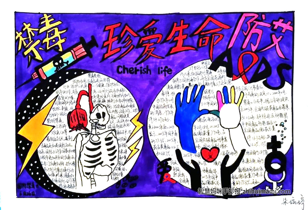 禁毒防艾手抄报手抄报简单又漂亮（8张）-图6
