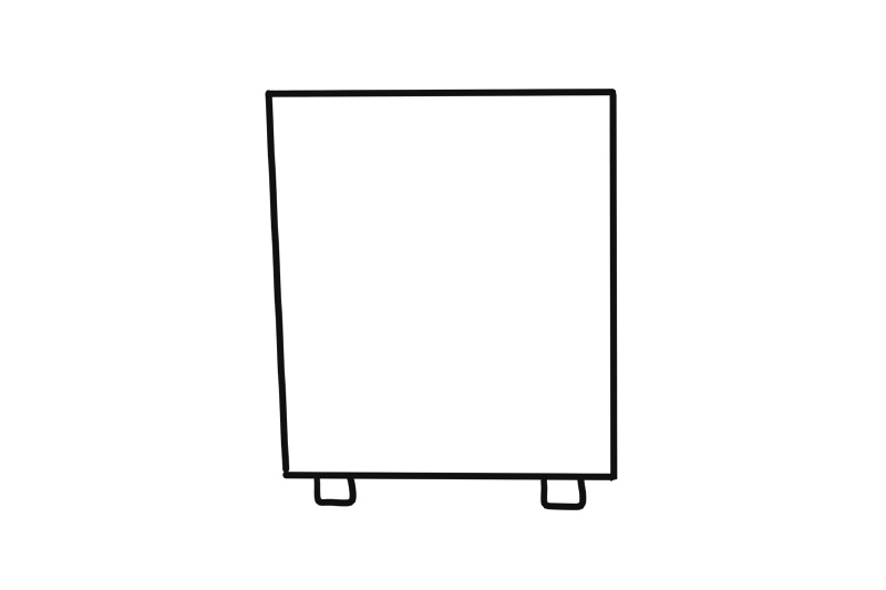 简单书柜怎么画-图2