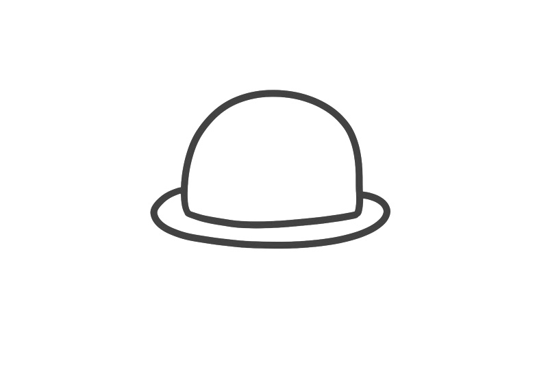 春天简笔画素材 春游帽子简笔画画法步骤-图2