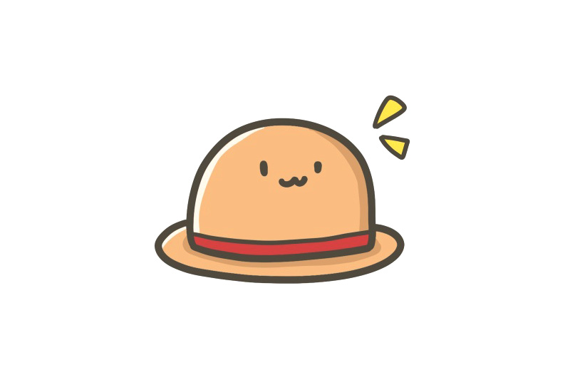 春天简笔画素材 春游帽子简笔画画法步骤