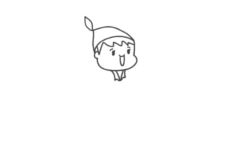 彼得潘简笔画画法步骤-图1