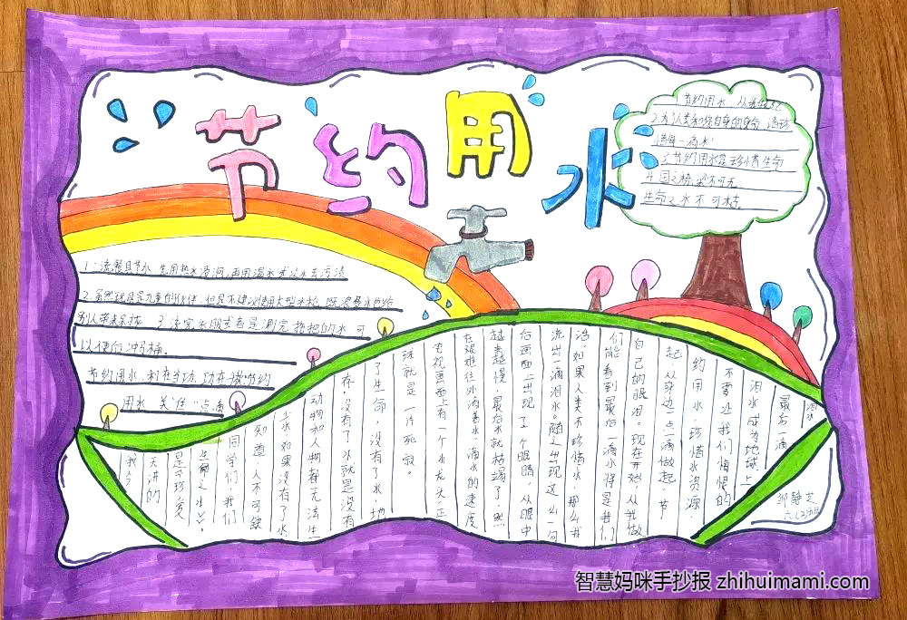 怎么画简单的关于世界水日手抄报-图4