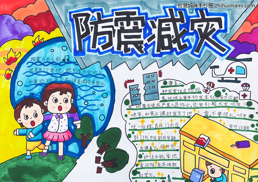 5.12防灾减灾日手抄报简单漂亮-图3