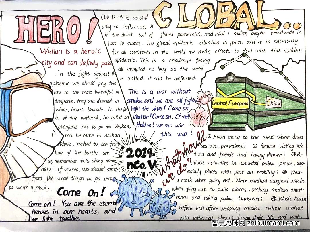 防控病毒手抄报简单漂亮-图3