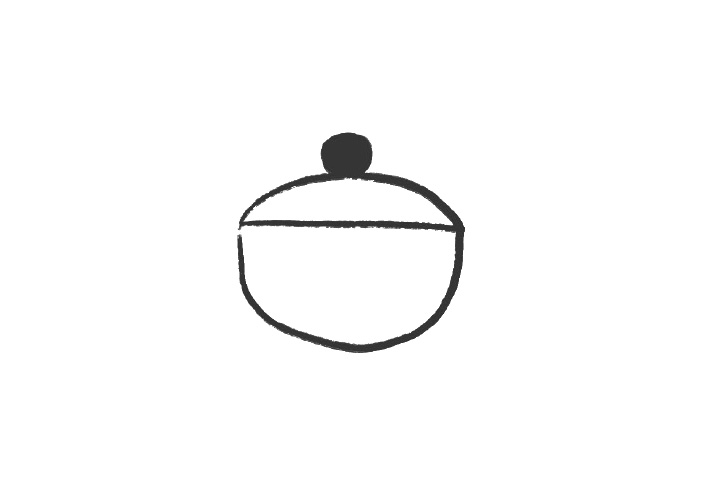 厨房用品简笔画 可爱小锅怎么画-图2