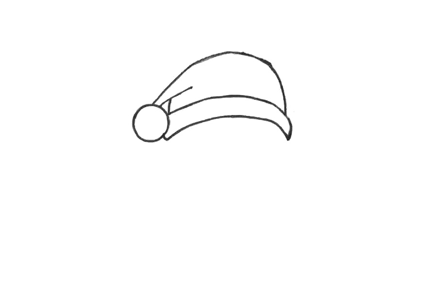 步骤2：将帽子补充完整。