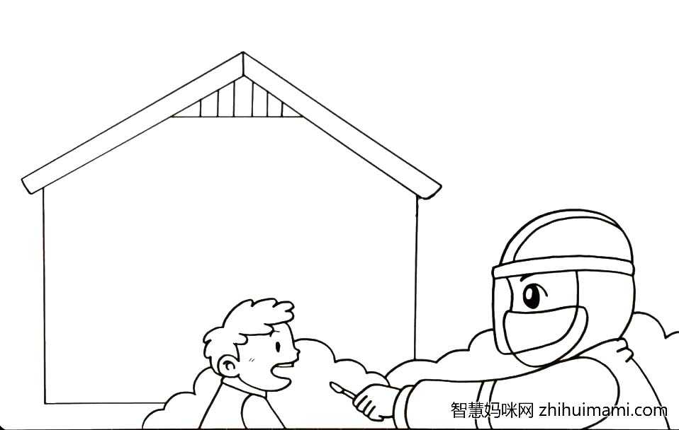 抗击疫情手抄报绘画教程，致敬前线的每一位工作人员-图3