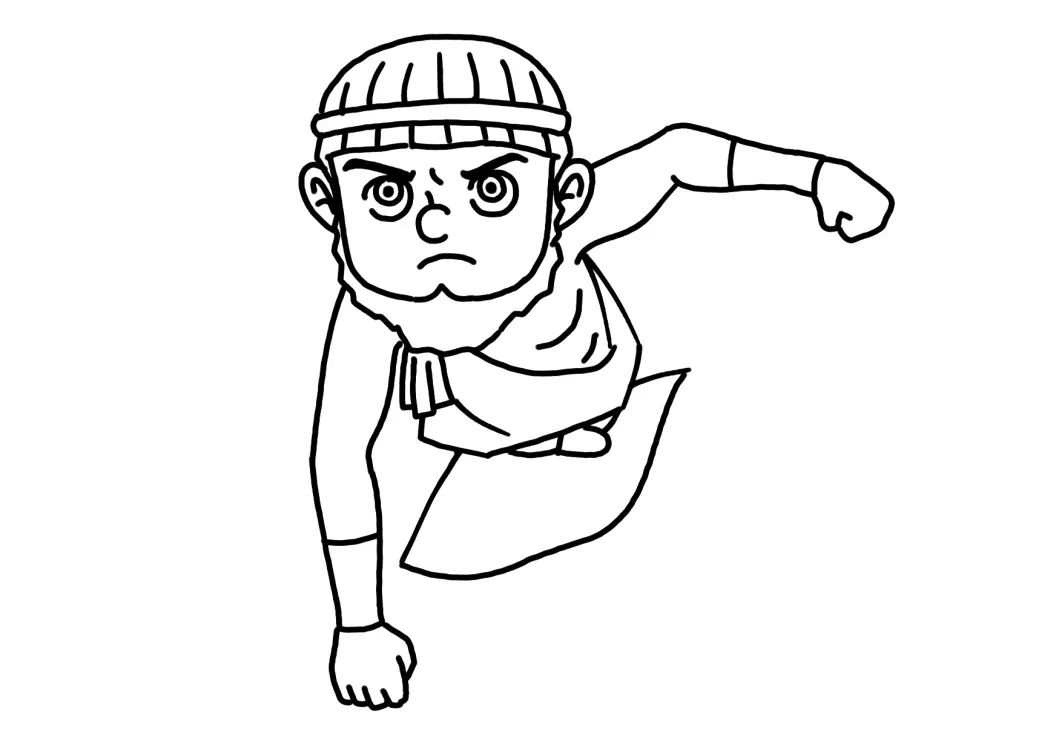 简笔画大力士海格力斯画法步骤-图4