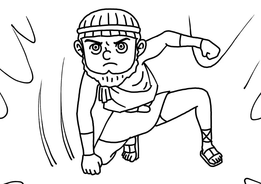 简笔画大力士海格力斯画法步骤-图5