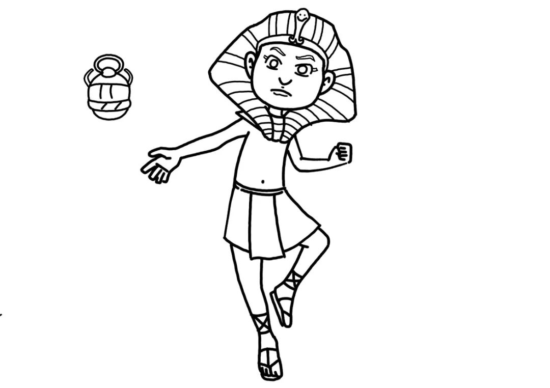 简笔画法老的画法步骤-图4