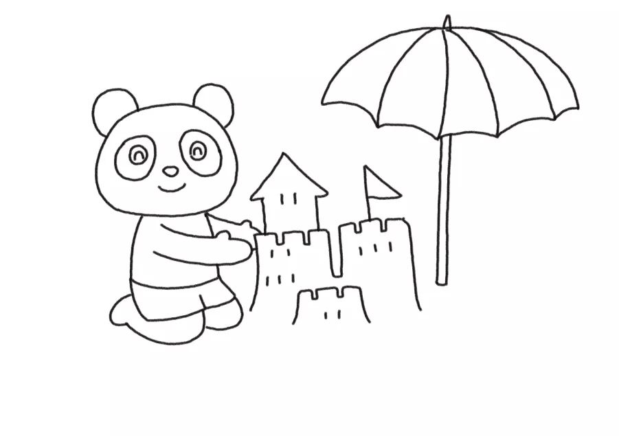 简笔画快乐假日的画法步骤-图4