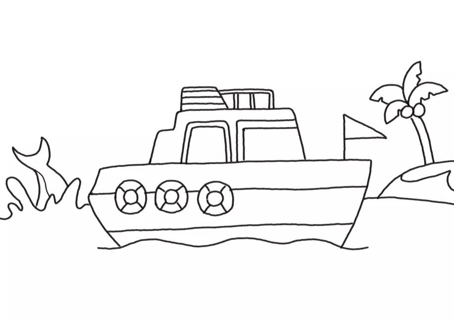 简笔画海上游艇怎么画-图5