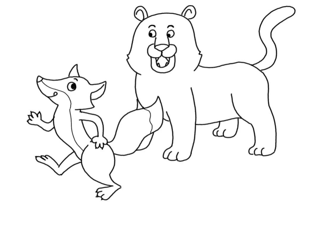 成语故事简笔画 狐假虎威-图4