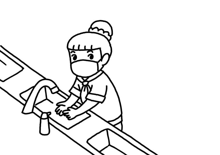 抗疫简笔画 小学生爱护个人卫生怎么画-图3