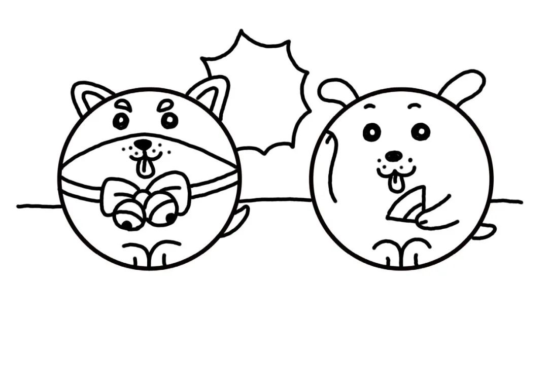 超简单的圆形简笔画 小狗-图2