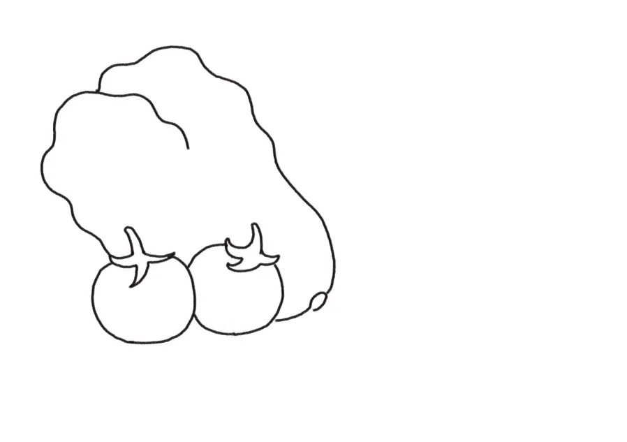 美味又健康的蔬菜简笔画-图2