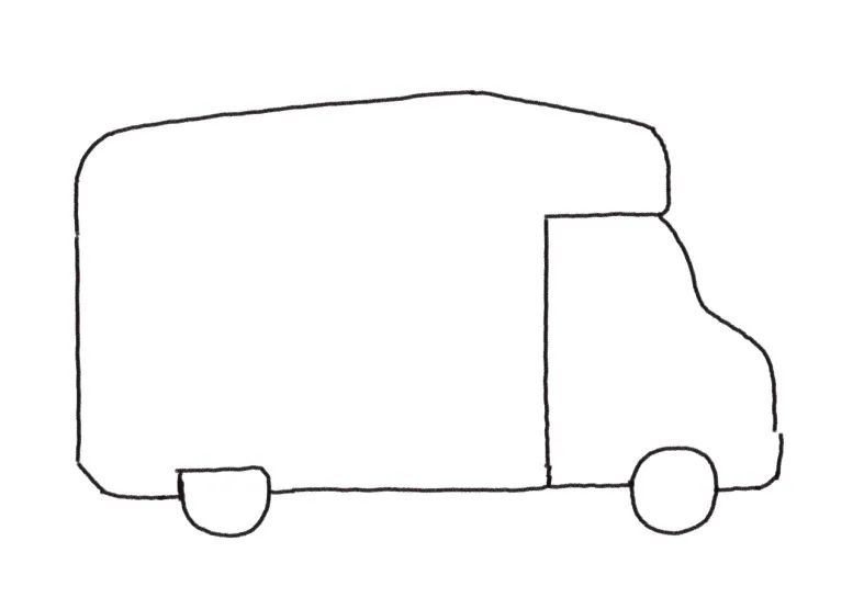 旅游房车简笔画 一起去旅行吧！-图2