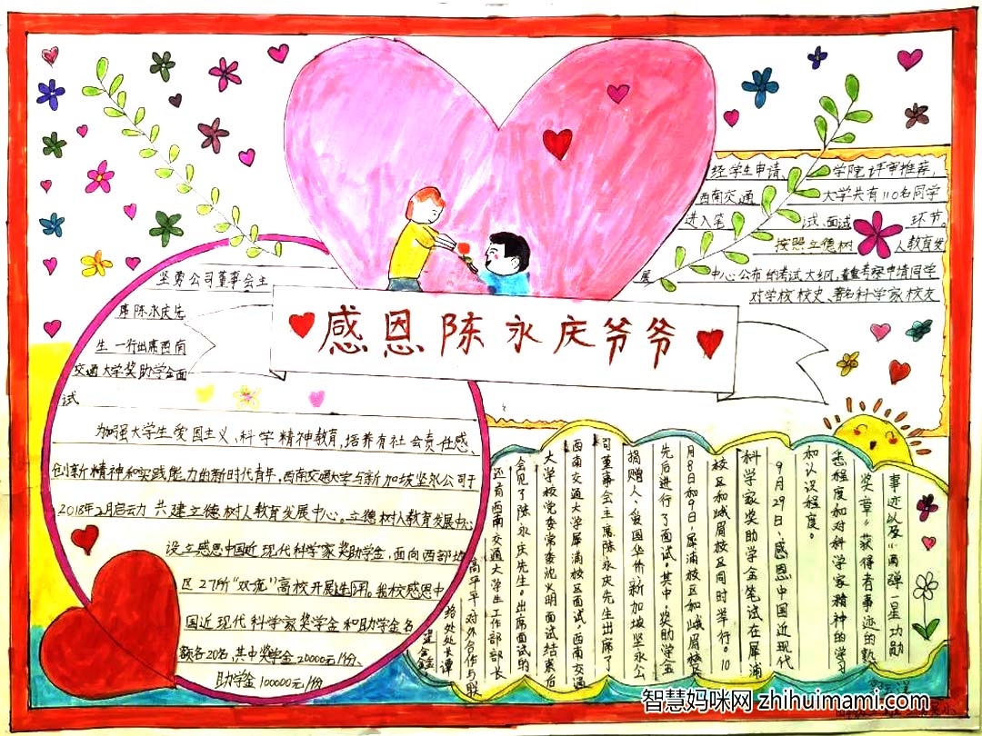  “感恩援建”优秀手抄报作品（12）张-图11