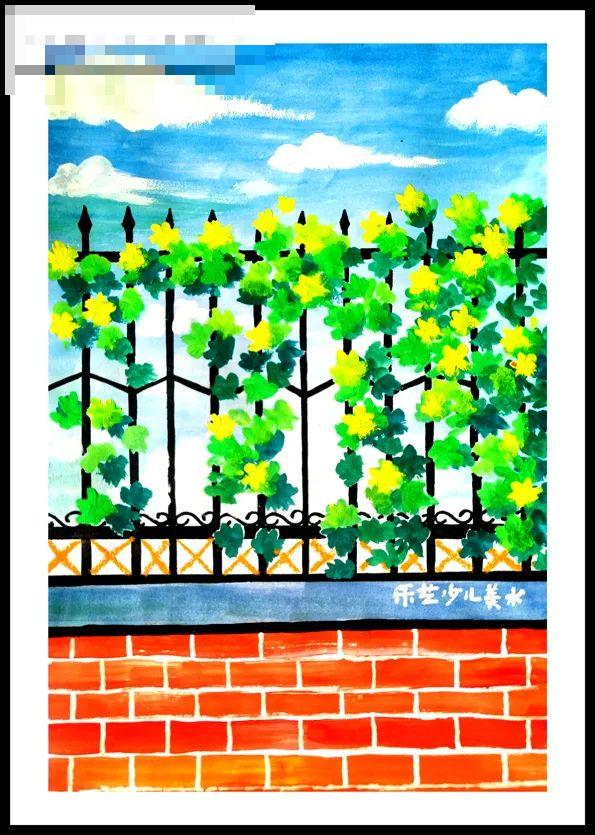 漂亮的丝瓜花儿童画