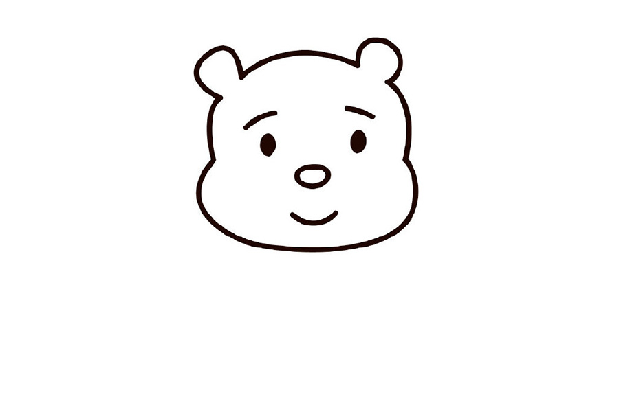 超简单小熊维尼简笔画教程-图5
