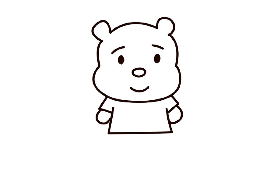 超简单小熊维尼简笔画教程-图7