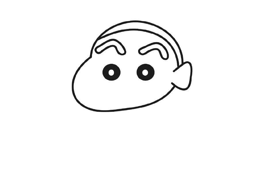 简笔画蜡笔小新的画法步骤-图4