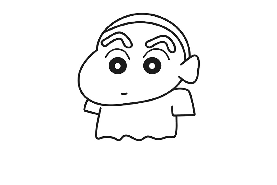 简笔画蜡笔小新的画法步骤-图6