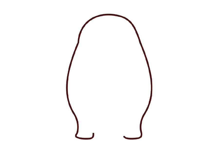 可爱萌芽熊简笔画的画法步骤-图2