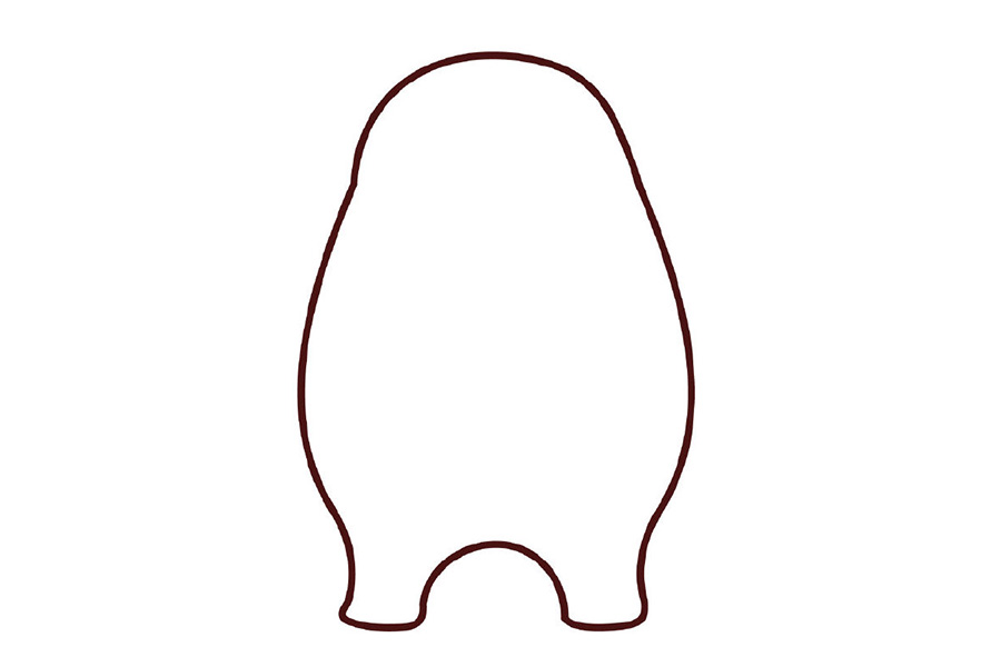 可爱萌芽熊简笔画的画法步骤-图3