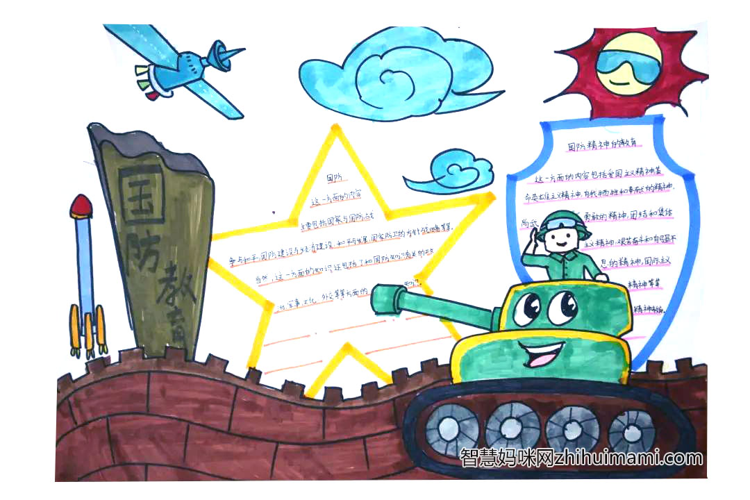 三年级国防教育手抄报简单又漂亮（8张）-图1