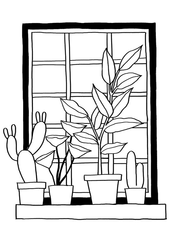 步骤3：用勾线笔对草图进行勾线。