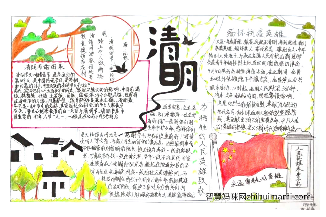 清明节的手抄报怎么画简单又漂亮-图8