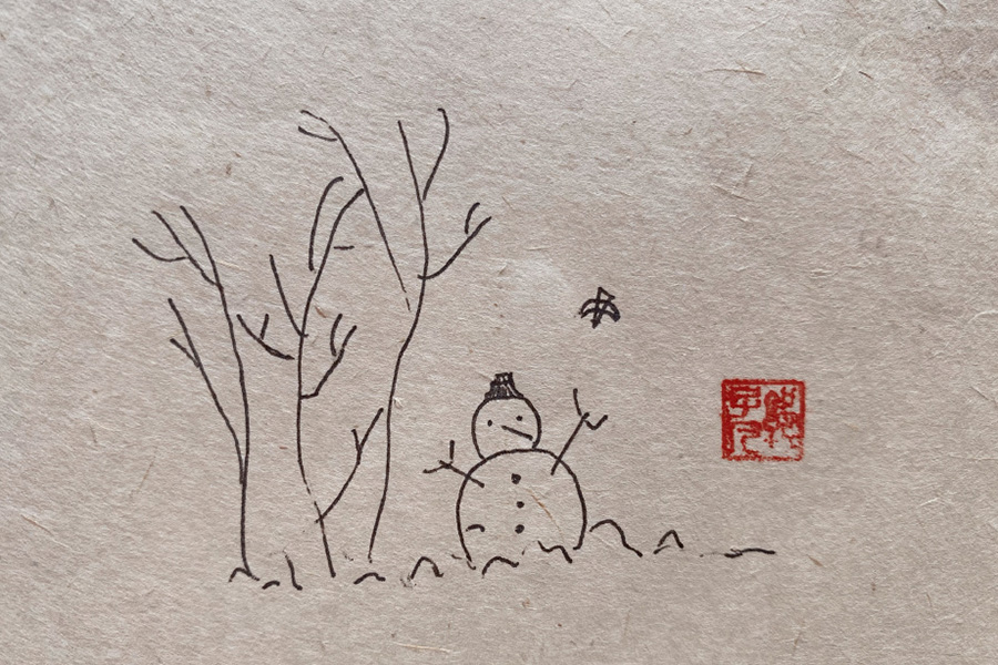 冬至主题简笔画