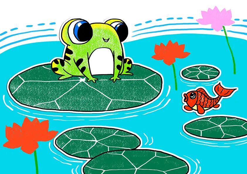 夏天儿童画—夏日荷塘