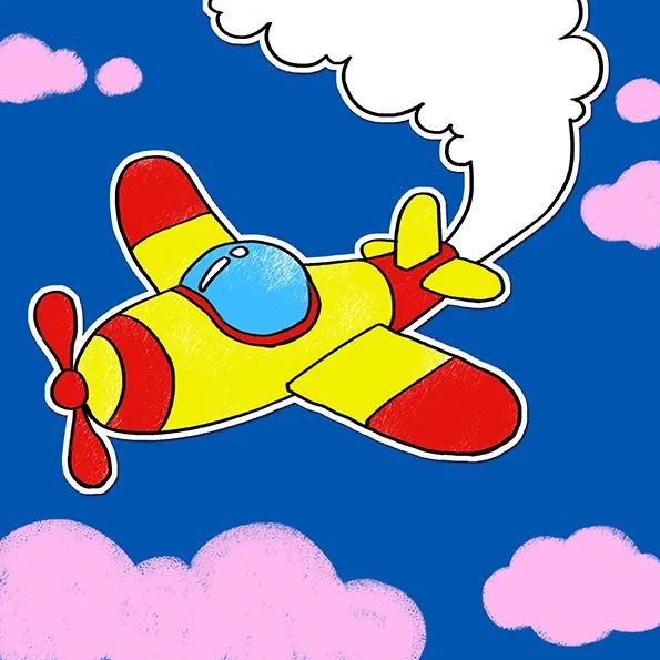 小飞机创意画教程