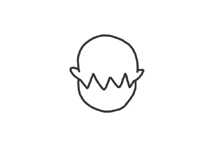 简笔画可爱破壳小鸡的画法步骤-图2