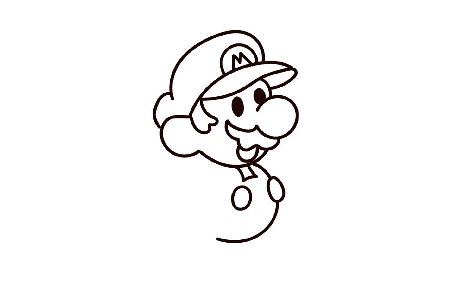 超级玛丽简笔画教程-图6