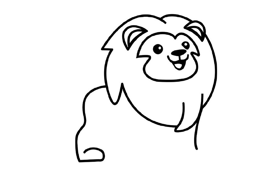 小狮子的简笔画教程-图5